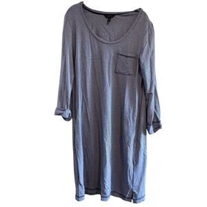 Soma sleep shirt nightgown bamboo blue stripe medium